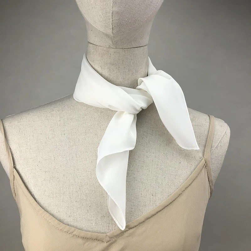 Ascot Neck Scarf - جديد إمرأة وشاح حريري ساحة الرقبة