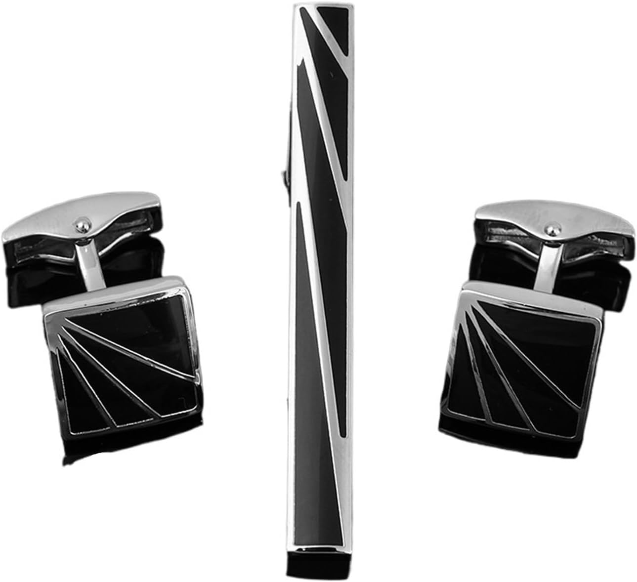 Tie Bar Set Gift - مجموعتان، طقم ربطات عنق وأزرار أكمام