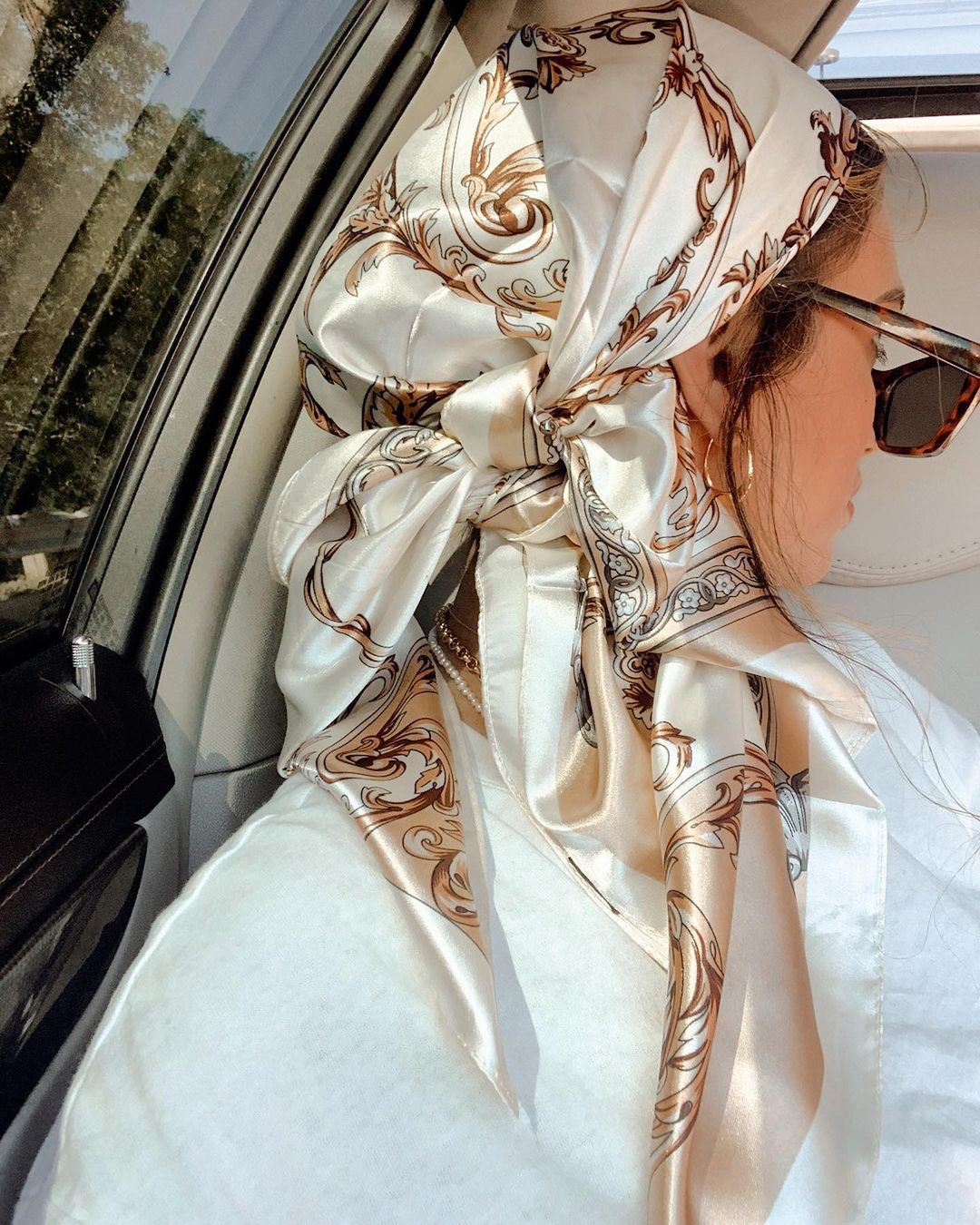 Scarf Silk Square - الساتان ساحة وشاح المرأة مسلم الحجاب