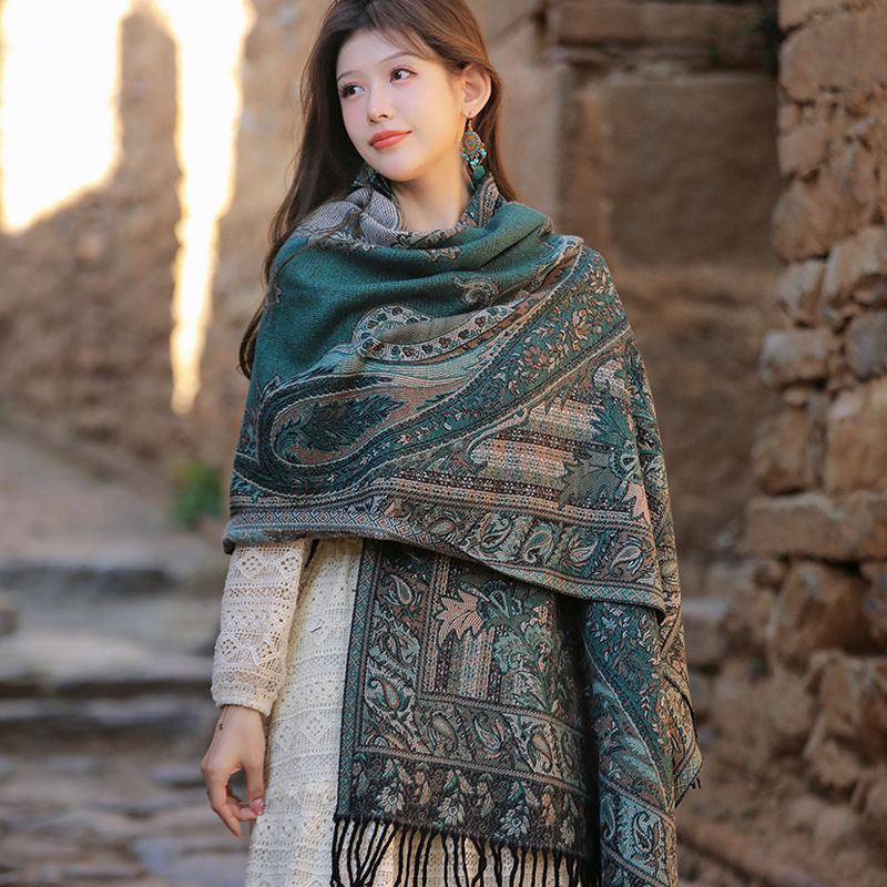 وشاح نسائي جديد على الطراز الب - مراجعة Pashmina Wrap Large وسعره