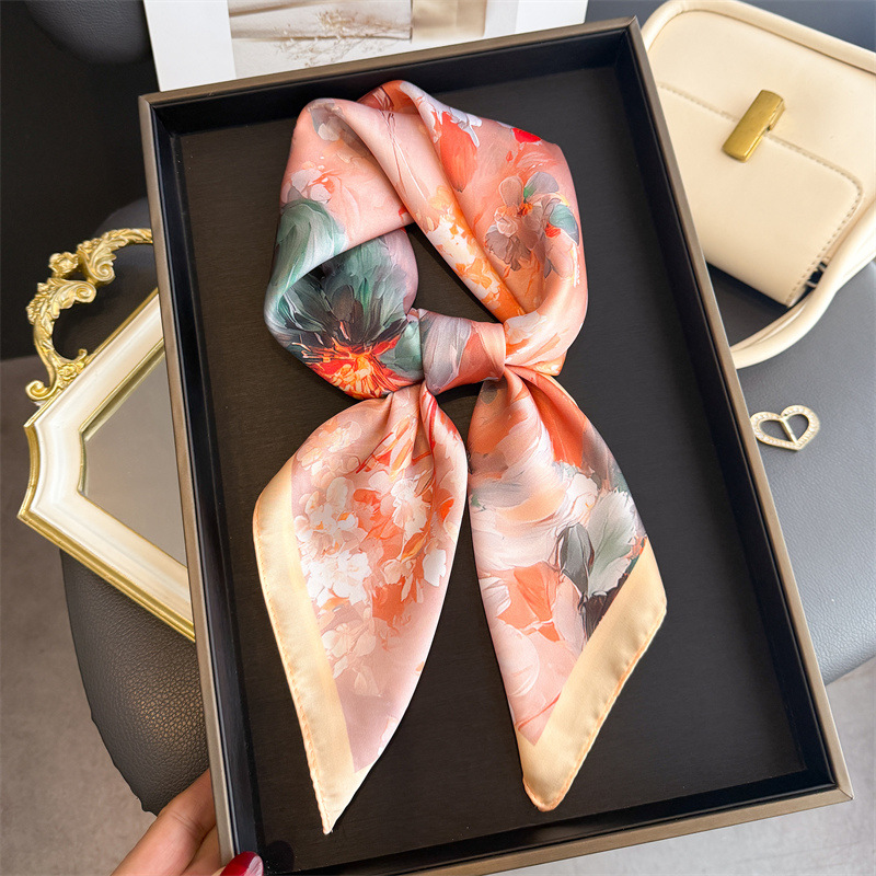 2026 جديد الأزهار طباعة الحرير - مراجعة Ascot Neck Scarf وسعره
