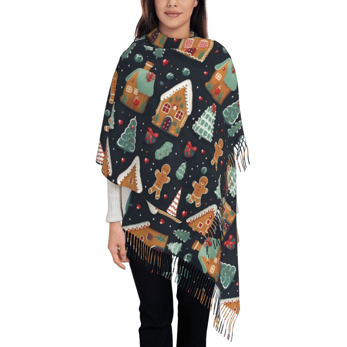فرحة عيد الميلاد - خبز الزنجبي - مراجعة Pashmina Wrap Large وسعره