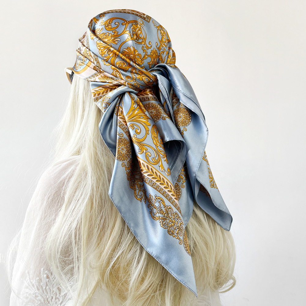 شال حريري مربع من الساتان للنس - مراجعة Scarf Silk Square وسعره