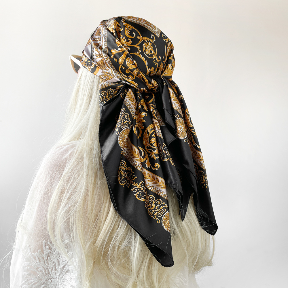 شال حريري مربع من الساتان للنس - مراجعة Scarf Silk Square وسعره