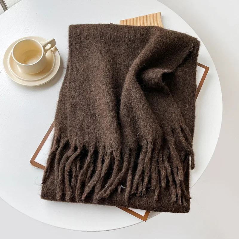 وشاح سيدة الخريف الشتاء الصلبة - مراجعة Muffler Men Wool وسعره