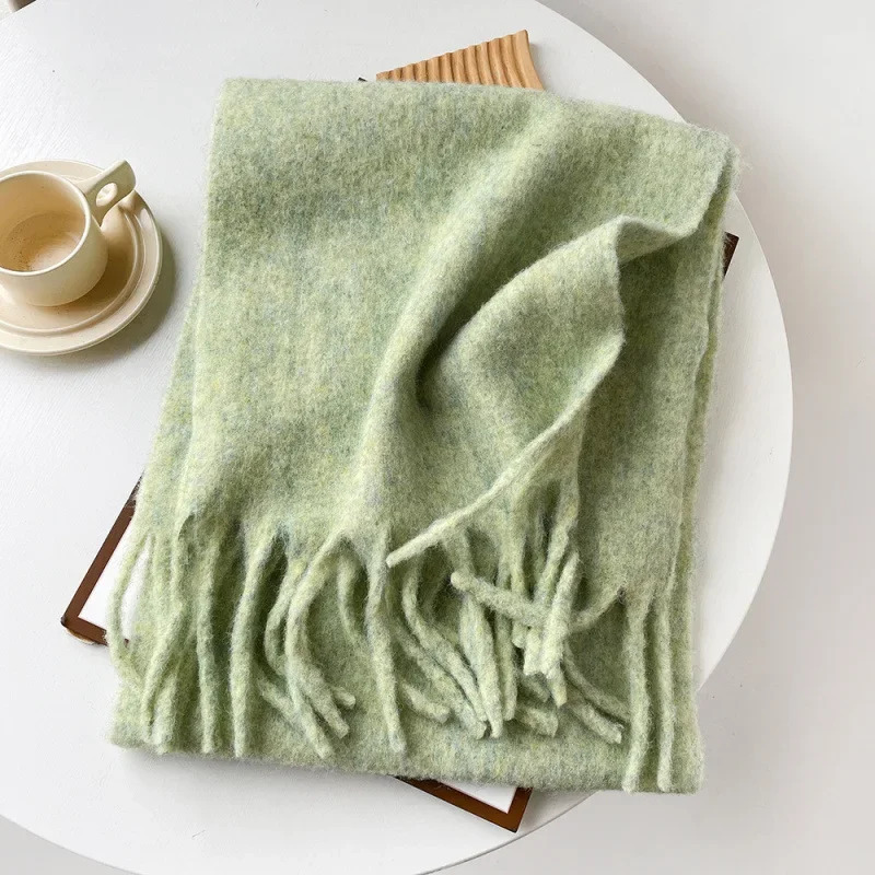 وشاح سيدة الخريف الشتاء الصلبة - مراجعة Muffler Men Wool وسعره