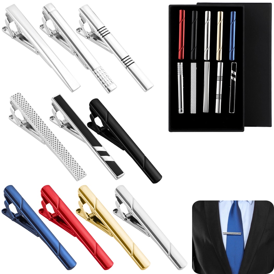 10 قطع مشابك ربطة عنق للرجال،  - مراجعة Tie Bar Set Gift وسعره
