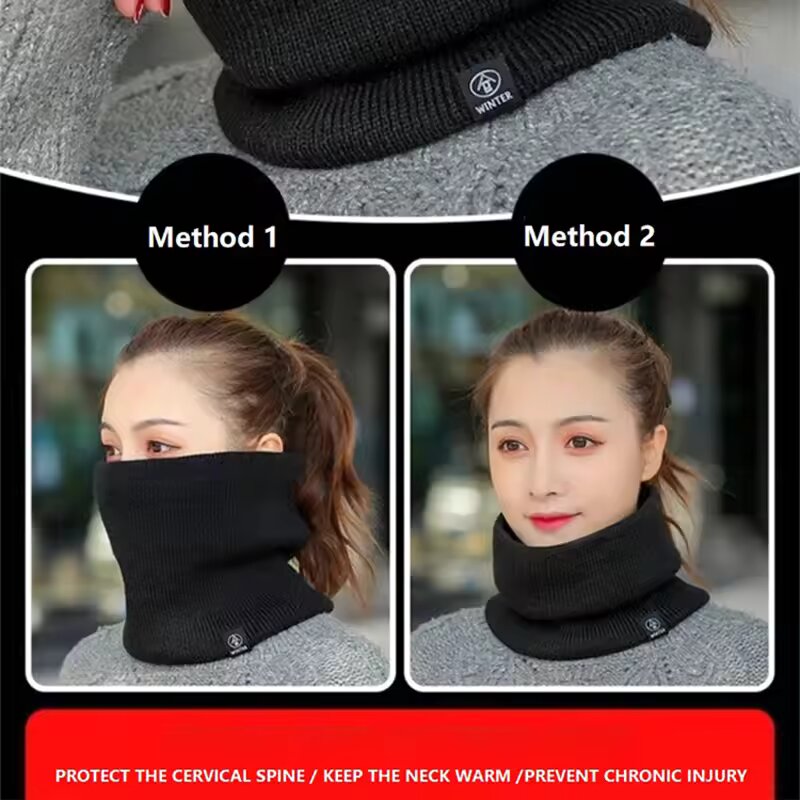 وشاح رقبة شتوي دافئ محبوك للنس - مراجعة Muffler Men Wool وسعره
