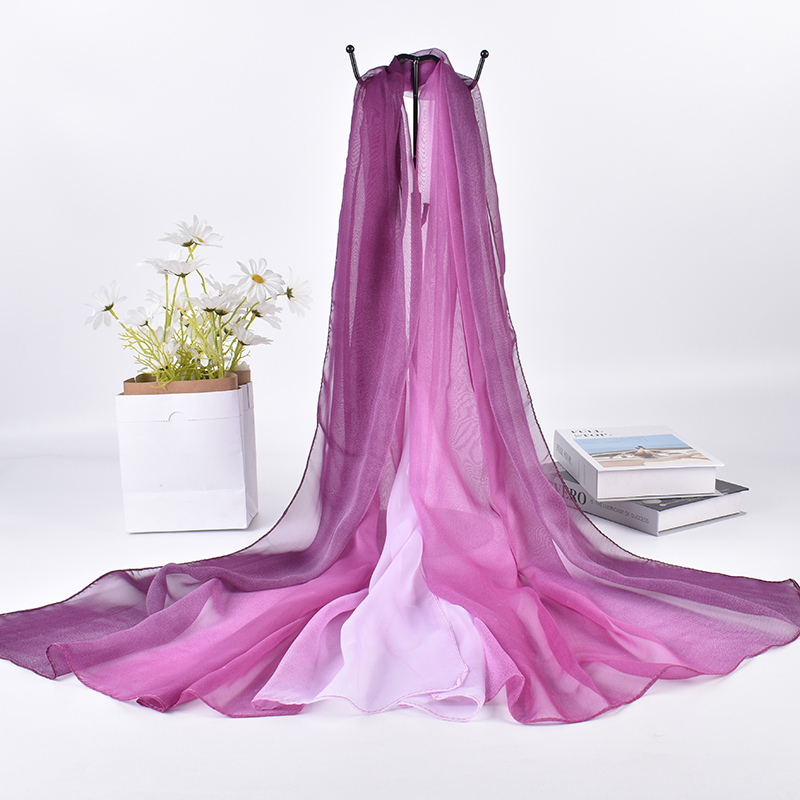 وشاح طويل من الحرير المتدرج ،  - مراجعة Scarf Silk Square وسعره