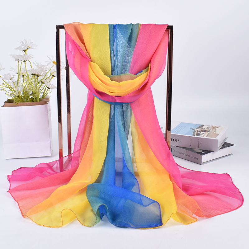 وشاح طويل من الحرير المتدرج ،  - مراجعة Scarf Silk Square وسعره