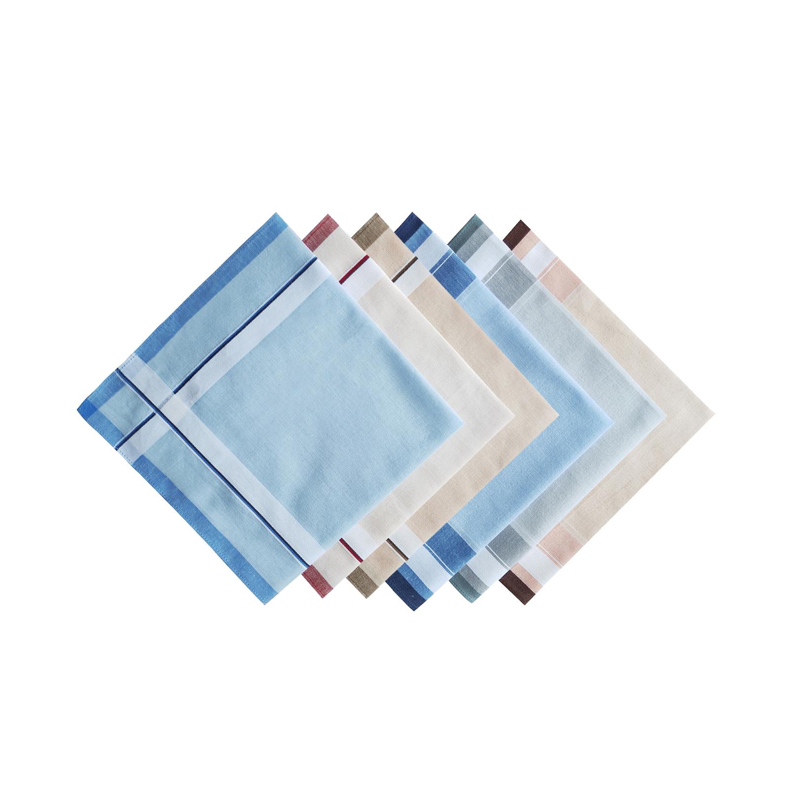 6 قطع مناديل جيب قطنية للرجال  - مراجعة Handkerchief Cotton Men وسعره