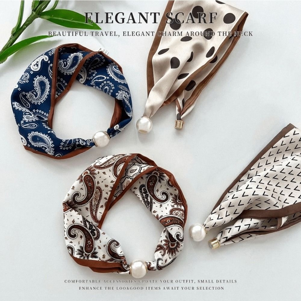 وشاح حريري أنيق بمشبك مغناطيسي - مراجعة Ascot Neck Scarf وسعره