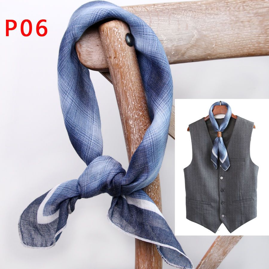 وشاح رجالي مربع بأزرار ، وشاح  - مراجعة Ascot Neck Scarf وسعره