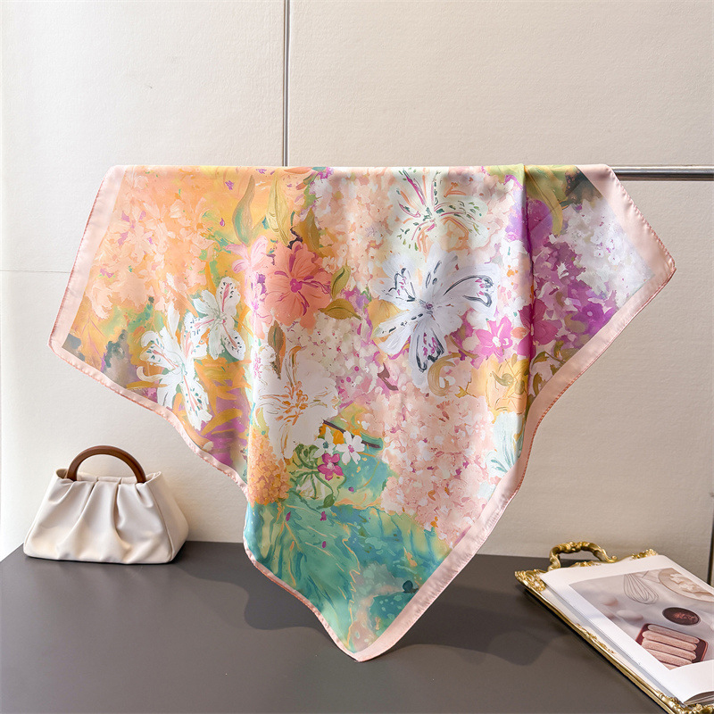 وشاح حريري مربع للنساء مقاس 70 - مراجعة Ascot Neck Scarf وسعره
