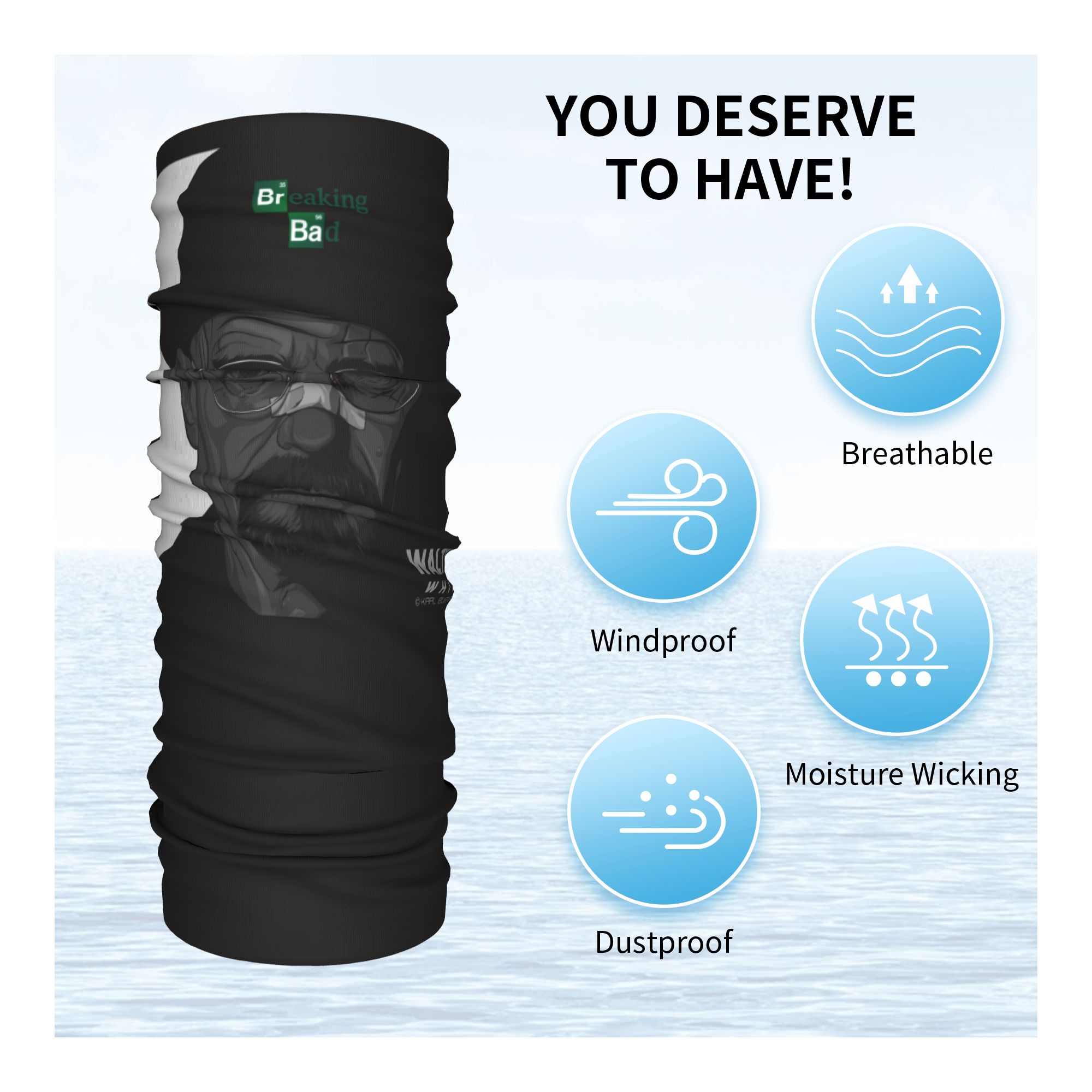 ربطة رأس شتوية مخصصة بتصميم وو - مراجعة Neck Warmer Tube وسعره