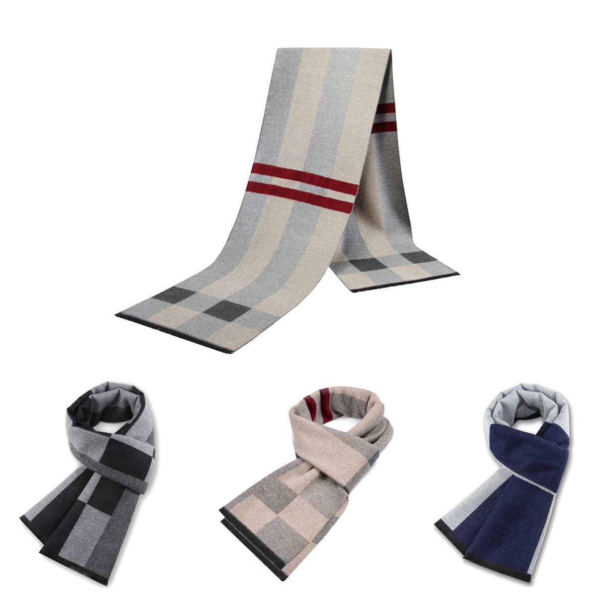 الرجال وشاح للرجل الشتاء نسخة  - مراجعة Muffler Men Wool وسعره